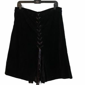 TRIPP NYC black goth 90's velvet skirt
